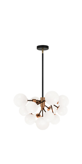 Novu LED Chandelier in Aged Gold Brass (423|C83013AGOP)