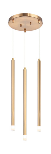 Reigndrop Three Light Pendant in Aged Gold Brass (423|C63103AG)
