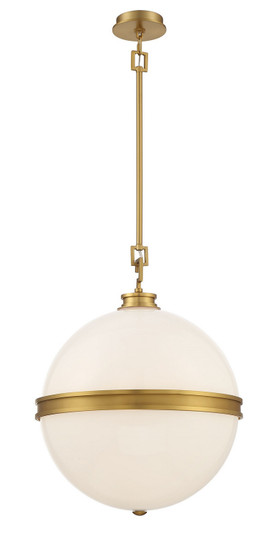 Regency Six Light Pendant in Aged Brass (90|252042)