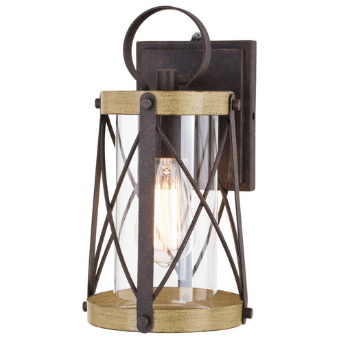 Harwood One Light Outdoor Wall Mount in Oxidized Iron and Burnished Elm (63|T0631)