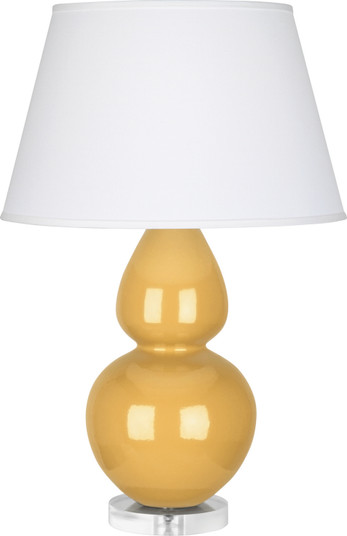 Double Gourd One Light Table Lamp in Sunset Yellow Glazed Ceramic w/Lucite Base (165|SU23X)