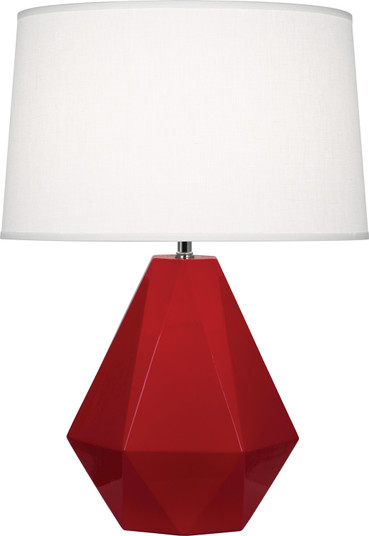 Delta One Light Table Lamp in Ruby Red Glazed Ceramic (165|RR930)