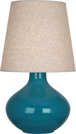 June One Light Table Lamp in Peacock Glazed Ceramic (165|PC991)