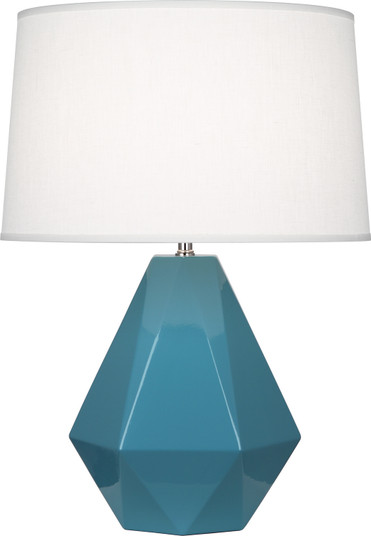Delta One Light Table Lamp in Steel Blue Glazed Ceramic (165|OB930)