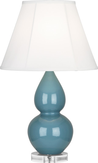 Small Double Gourd One Light Accent Lamp in Steel Blue Glazed Ceramic w/Lucite Base (165|OB13)