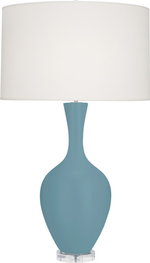 Audrey One Light Table Lamp in Matte Steel Blue Glazed Ceramic (165|MOB80)