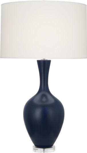 Audrey One Light Table Lamp in Matte Midnight Blue Glazed Ceramic (165|MMB80)