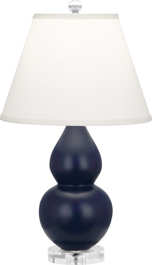 Small Double Gourd One Light Accent Lamp in Matte Midnight Blue Glazed Ceramic w/Lucite Base (165|MMB53)