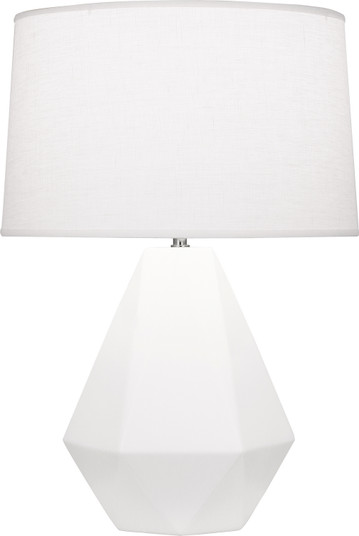 Delta One Light Table Lamp in Matte Lily Glazed Ceramic w/Polished Nickel (165|MLY97)