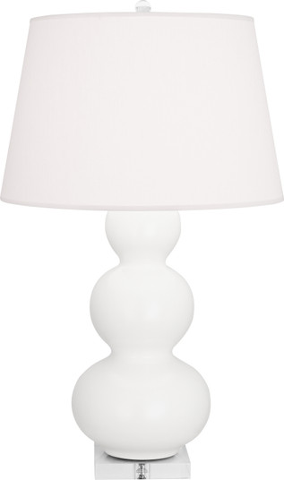 Triple Gourd One Light Table Lamp in Matte Lily Glazed Ceramic w/Lucite Base (165|MLY43)