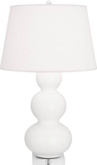 Triple Gourd One Light Table Lamp in Matte Lily Glazed Ceramic w/Lucite (165|MLY43)