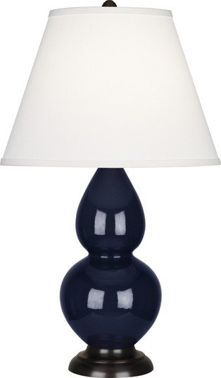 Small Double Gourd One Light Accent Lamp in Midnight Blue Glazed Ceramic w/Deep Patina Bronzeed (165|MB11X)