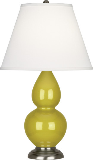 Small Double Gourd One Light Accent Lamp in Citron Glazed Ceramic w/Antique Silver (165|CI12X)