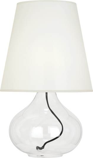 June One Light Table Lamp in Clear Glass Body w/Black Fabric Wrapped Cord (165|458W)