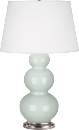 Triple Gourd One Light Table Lamp in Celadon Glazed Ceramic w/Antique Silver (165|371X)