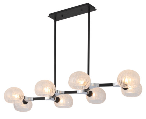 Knowles Eight Light Island Pendant in Black And Chrome (90|450885)
