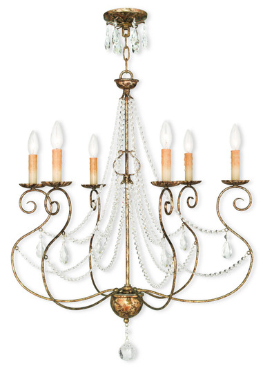 Isabella Six Light Chandelier in Hand Applied European Bronze (107|51906-36)