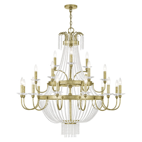 Valentina 21 Light Foyer Chandelier in Hand Applied Winter Gold (107|51877-28)