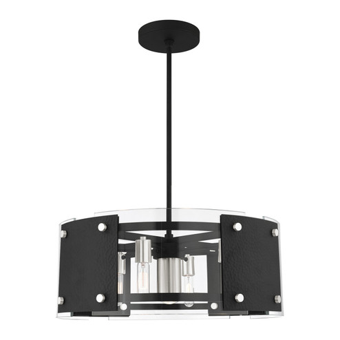 Barcelona Seven Light Chandelier in Black w/ Brushed Nickels (107|45995-04)