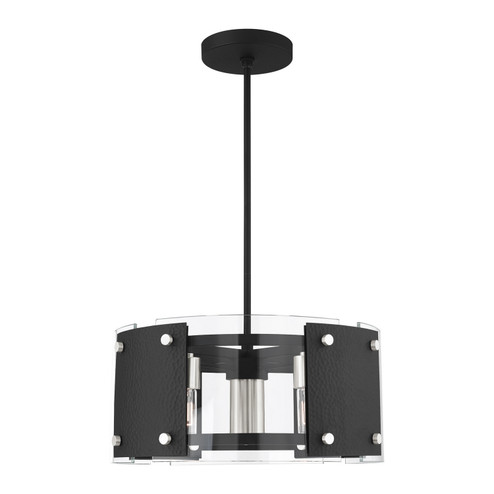 Barcelona Seven Light Chandelier in Black w/ Brushed Nickels (107|45994-04)