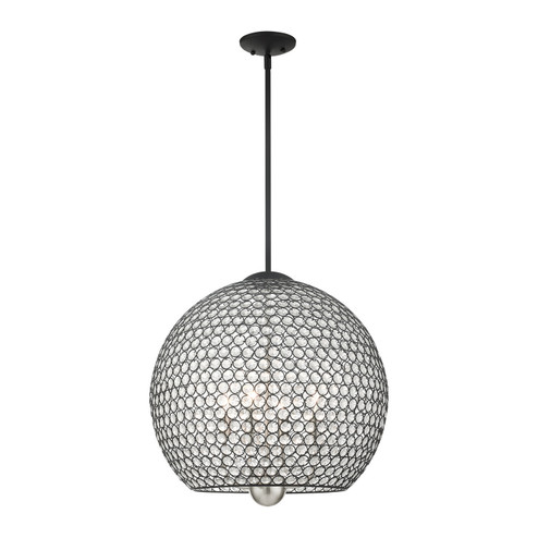 Cassandra Four Light Pendant in Black (107|45724-04)