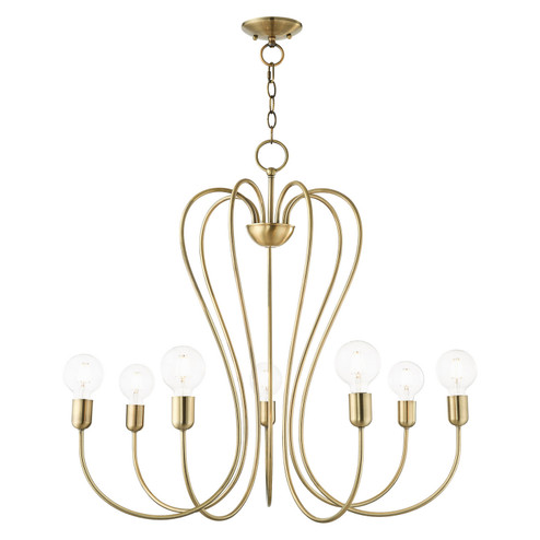 Lucerne Seven Light Chandelier in Antique Brass (107|41367-01)