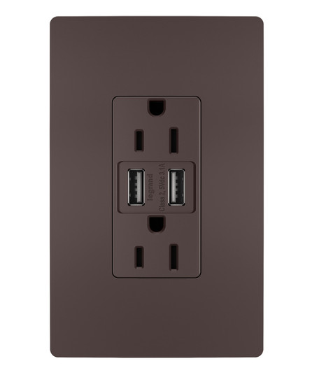 radiant 15A Tamper-Resistant USB Outlet in Dark Bronze (246|TM826USBDBCCV4)