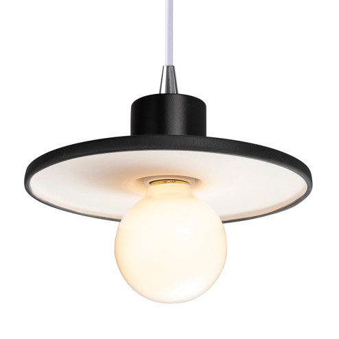 Radiance One Light Pendant in Gloss Black with Matte White (102|CER-6325-BKMT-CROM-WTCD)