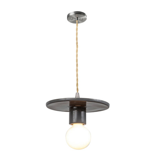 Radiance Collection One Light Pendant in Slate Marble (102|CER-6320-STOS-NCKL-BKCD)