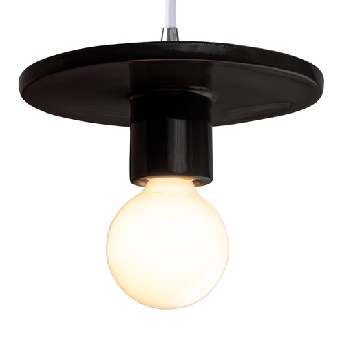 Radiance One Light Pendant in Gloss Black (102|CER-6320-BLK-CROM-WTCD)