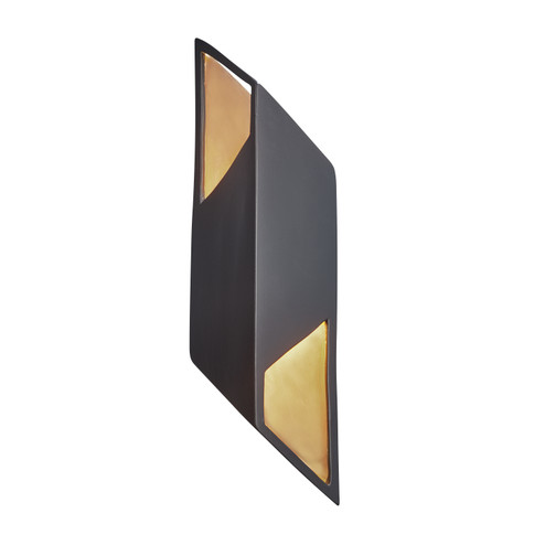 Ambiance LED Wall Sconce in Carbon Matte Black w/Champagne Gold (102|CER-5845-CBGD)