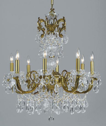 Vienna Palace Eight Light Chandelier in Renovation Brass (92|69808 RNB)