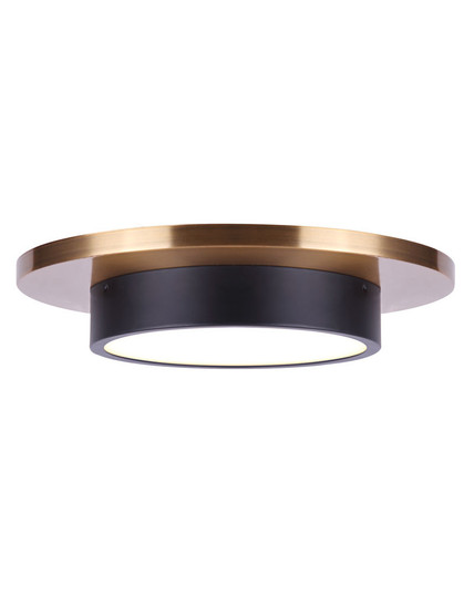 Jaxton LED Flush Mount in Matte Black And Gold (387|LFM212B12BKG)