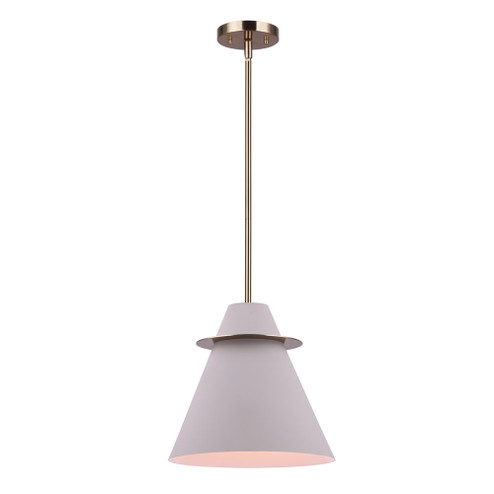 Talia One Light Pendant in Gold And Matte Grey (387|IPL1076A01MGG12)