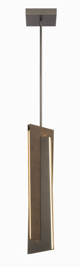 Intersezioni LED Mini Pendant in Midnight Iron & Faux Walnut (42|P1642-895-L)