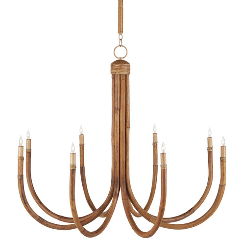 Samsara Eight Light Chandelier in Natural/Saddle Tan (142|9000-1085)