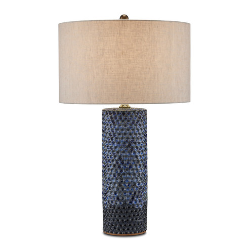 Polka Dot Collection One Light Table Lamp in Reactive Blue/Polished Brass (142|6000-0821)