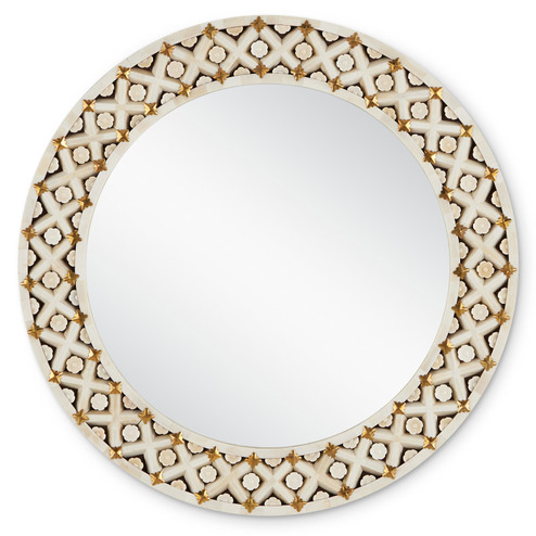 Ellaria Mirror in Natural/Brass/Mirror (142|1000-0136)