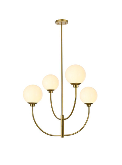 Nyomi Four Light Chandelier in Satin Gold (173|LD814D30SG)