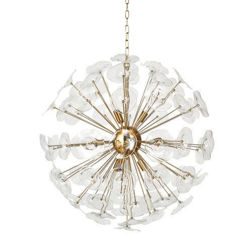 Sancia Ten Light Chandelier in Warm Brass (374|H21104G-10BR)