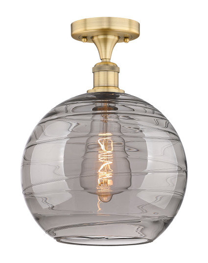 Edison One Light Semi-Flush Mount in Brushed Brass (405|616-1F-BB-G1213-12SM)