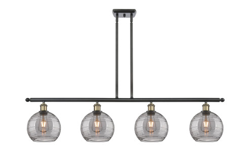 Ballston Four Light Island Pendant in Black Antique Brass (405|516-4I-BAB-G1213-8SM)