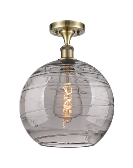 Ballston One Light Semi-Flush Mount in Antique Brass (405|516-1C-AB-G1213-12SM)