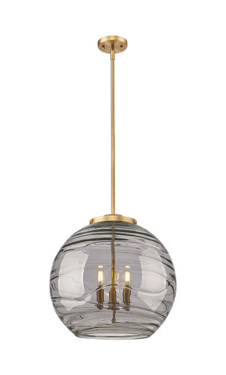 Ballston Three Light Pendant in Brushed Brass (405|221-3S-BB-G1213-18SM)