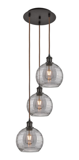 Ballston Three Light Pendant in Oil Rubbed Bronze (405|113B-3P-OB-G1213-8SM)
