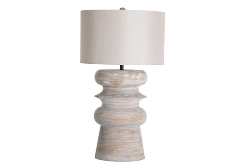 Claudius One Light Table Lamp in Light Washed Wood|Venetian Rust (550|SCH-175113)