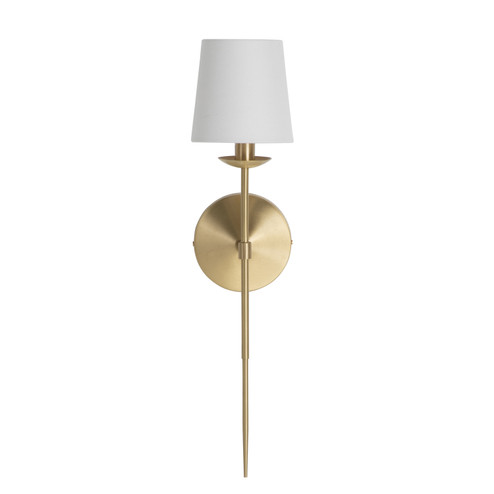 Granville One Light Wall Sconce in Brass|White Linen (550|SCH-175062) Granville One Light Wall Sconce in Brass|White Linen (550|SCH-175062)