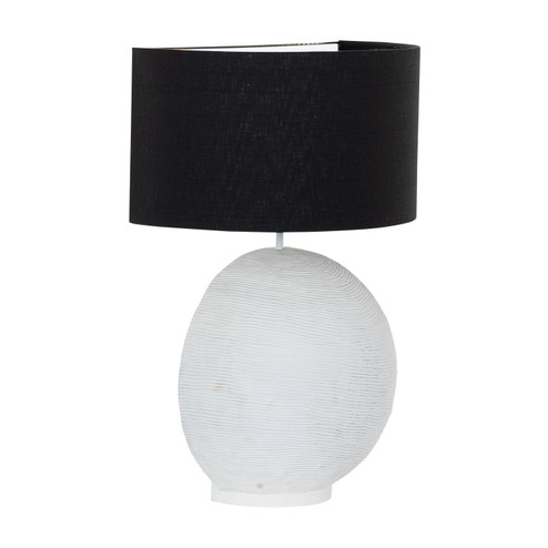 Orion One Light Table Lamp in Textured Black Linen|Plaster Black|Brass (550|SCH-170540)