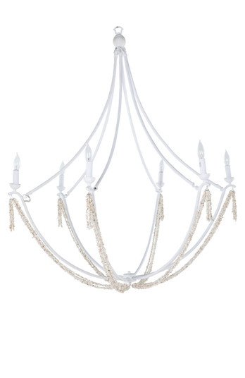 Nakita Six Light Chandelier in Plaster White/Coral White (550|SCH-170050)