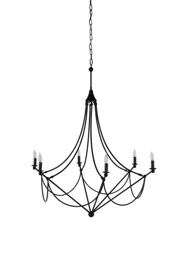 Miles Six Light Chandelier in Antique Bronze (550|SCH-169030)